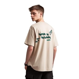 Nobero Mens Oversized Graphic T-Shirt for Men