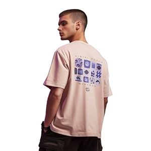 Nobero Mens Oversized Graphic T-Shirt for Men