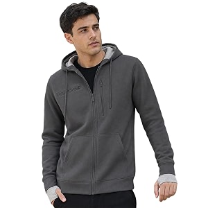 nobero travel hoodies for mencotton fleece solid hooded full sleeve sweatshirt15 utility featurestab amp drinks amp earphones holdercharger amp sunglass pocket microfiber clothin-built gloveseye mask