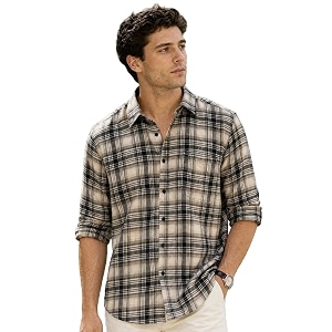 NOBERO Mens Cotton Checkered Shirt Full
