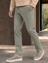 NOBERO Men Tapered Light Green Cotton Blend