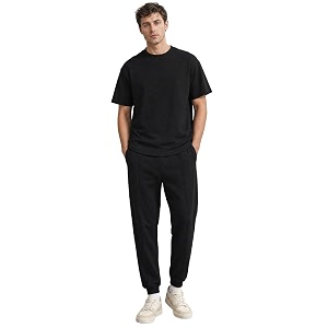 nobero moses oversized co-ord set for men  textured co-ord set for men  oversized fit  matching top amp bottom  premium fleece fabric  casual amp streetwear