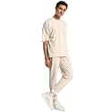 Nobero Moses Oversized Co-ord Set for Men | Textured Co-ord set for men | Oversized Fit | Matching Top &amp; Bottom | Premium Fleece Fabric | Casual &amp; Streetwear