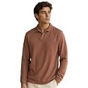 Nobero Popcorn Textured Full Sleeve Polo T-Shirt