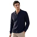 Nobero Popcorn Textured Full Sleeve Polo T-Shirt
