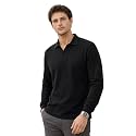 Nobero Popcorn Textured Full Sleeve Polo T-Shirt