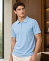 NOBERO Self Design Men Zip Neck Light