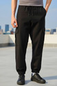 NOBERO Solid Men Black Track Pants