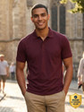 NOBERO Solid Men Polo Neck Purple T-Shirt