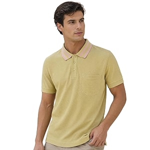 Nobero Striped Collar Regular Fit Polo T