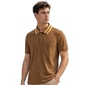 Nobero Striped Collar Regular Fit Polo T