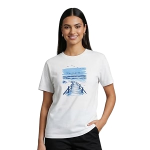 Nobero Womens Graphic Printed T-Shirt Regular