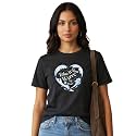 Nobero Womens Graphic Printed T-Shirt Regular