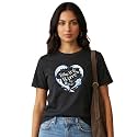 Nobero Womens Graphic Printed T-Shirt Regular