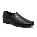 NOBILITY Faux Leather Black Formal Slip On Shoes for Men | Breathable || Comfortable Walking | Classic Design | Slip Resistant |