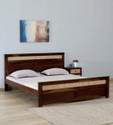 NOBLE ART Solid Sheesham Wood Rattan Design