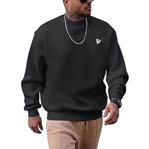 Noble Monk Mens Fleece Crew Neck Sweatshirt