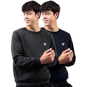Noble Monk Mens Fleece Crew Neck Sweatshirt