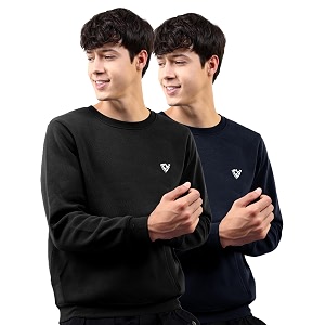 Noble Monk Mens Fleece Crew Neck Sweatshirt