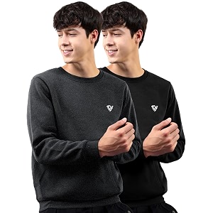 Noble Monk Mens Fleece Crew Neck Sweatshirt