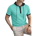 Noble Monk Men39s Hoodie Neck Polo T-Shirt