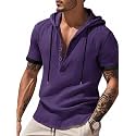 Noble Monk Men39s Hoodie Neck Polo T-Shirt