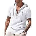 Noble Monk Men39s Hoodie Neck Polo T-Shirt