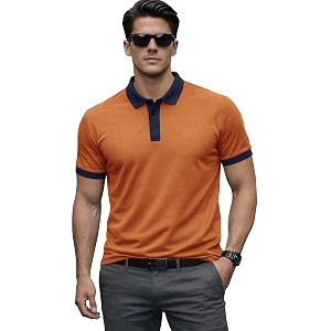Noble Monk Mens Regular Fit Polo Neck