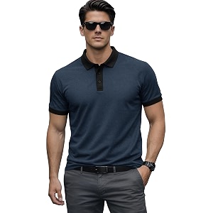 Noble Monk Mens Regular Fit Polo Neck