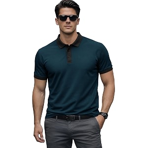 Noble Monk Mens Regular Fit Polo Neck