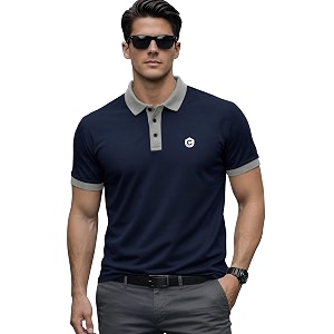 Noble Monk Mens Regular Fit Polo Neck