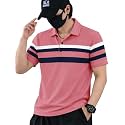 Noble Monk Men39s Striped Polo Neck Half