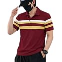 Noble Monk Men39s Striped Polo Neck Half