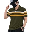 Noble Monk Men39s Striped Polo Neck Half