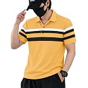 Noble Monk Men39s Striped Polo Neck Half