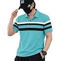 Noble Monk Men39s Striped Polo Neck Half