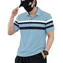 Noble Monk Men39s Striped Polo Neck Half
