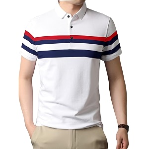 noble monk mens pure cotton loose half sleeve polo t-shirt  collar tshirt casual t-shirt