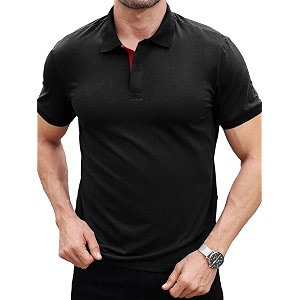 noble monk mens pure cotton loose half sleeve polo t-shirt  collar tshirt casual t-shirt
