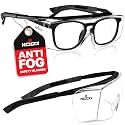 NoCry Anti Fog Safety Glasses that Fit Over Glasses with Scratch Resistant Lens — ANSI Z87 &amp; OSHA Certified Over Glasses Safety Glasses for Men and Women with Adjustable Temples and 100% UV Protection