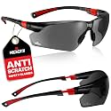 NoCry Safety Sunglasses with Green Tinted Wraparound Lenses; Tinted Safety Glasses for Men and Women with Adjustable Arms &amp; No-Slip Grips; Work Glasses with UV 400 Protection; ANSI Z87.1 Rated