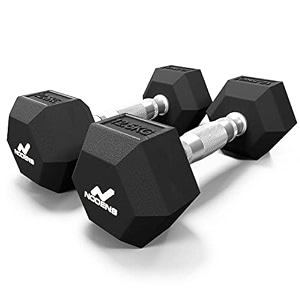nodens rubber coated professional exercise hex dumbbells pack of 2 25 kg x 2pc total  5 kg hex dumbell black black 125 kg x 2pc total  25 kg