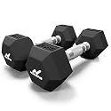 NODENS Rubber Coated Professional Exercise Hex Dumbbells (Pack of 2) 5 Kg x 2pc (Total = 10 kg))
