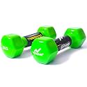 Nodens Rubber Coated Professional Exercise Hex Dumbbells (Pack of 2) (2 Kg x 2pc (Total = 4 kg) Vinyl, Hex Dumbell)