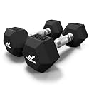 NODENS Rubber Coated Professional Exercise Hex Dumbbells (Pack of 2) 10 Kg x 2pc (Total = 20 kg))