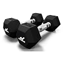 NODENS Rubber Coated Professional Exercise Hex Dumbbells (Pack of 2) 5 Kg x 2pc (Total = 10 kg))