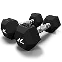 NODENS Rubber Coated Professional Exercise Hex Dumbbells (Pack of 2) 5 Kg x 2pc (Total = 10 kg))