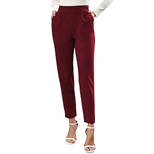 Noelia Womens Pants Work Office Trousers Tapered