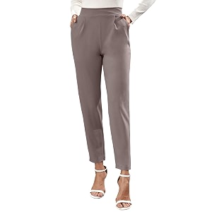 Noelia Womens Pants Work Office Trousers Tapered