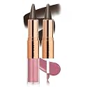 Noerrors 2 in 1 Dual-Ended Brown Lip Liner Lipstick &amp; Matte Gloss Kit,Mocha Pink Lip Ombre Effect,Velvet Matte Lip Liner Smooth Buildable Longlasting Smudgeproof,Waterproof Stain Crayon Set for Women